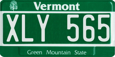 VT license plate XLY565
