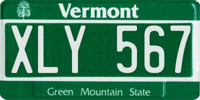 VT license plate XLY567