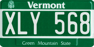 VT license plate XLY568