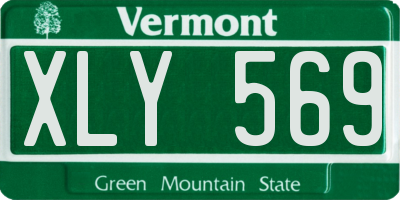 VT license plate XLY569