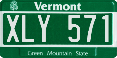 VT license plate XLY571