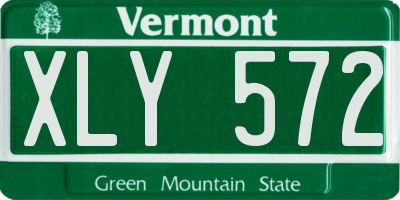 VT license plate XLY572