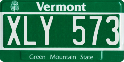 VT license plate XLY573