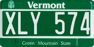 VT license plate XLY574