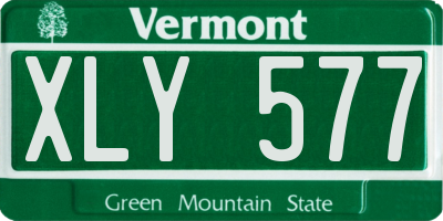 VT license plate XLY577