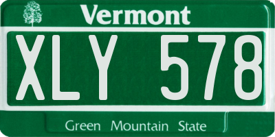 VT license plate XLY578