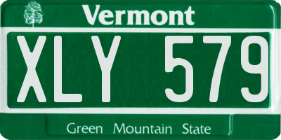 VT license plate XLY579