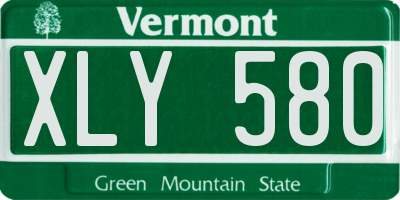 VT license plate XLY580