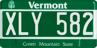 VT license plate XLY582