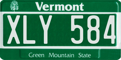 VT license plate XLY584
