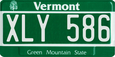 VT license plate XLY586