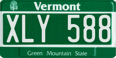 VT license plate XLY588