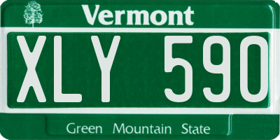 VT license plate XLY590