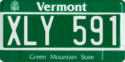 VT license plate XLY591