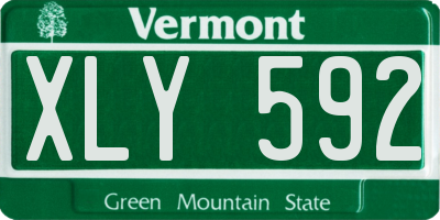 VT license plate XLY592
