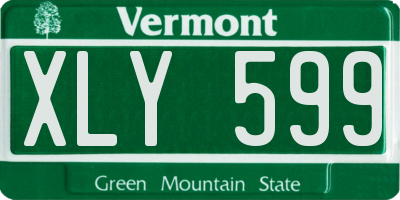 VT license plate XLY599