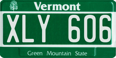 VT license plate XLY606