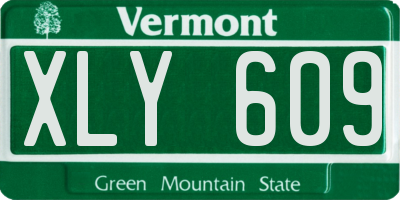 VT license plate XLY609