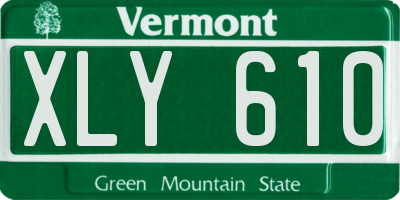 VT license plate XLY610