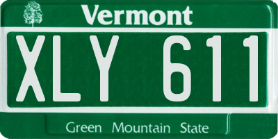 VT license plate XLY611