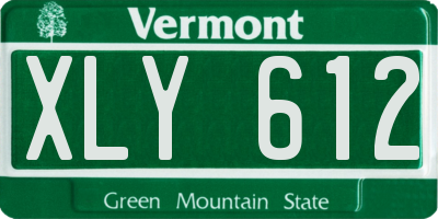 VT license plate XLY612
