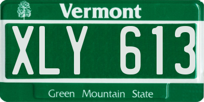 VT license plate XLY613
