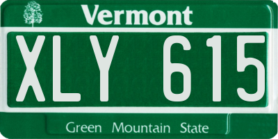 VT license plate XLY615