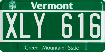 VT license plate XLY616