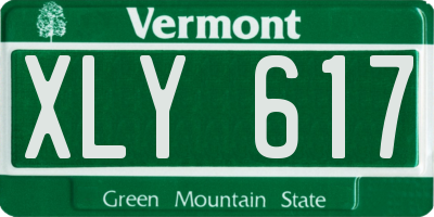 VT license plate XLY617