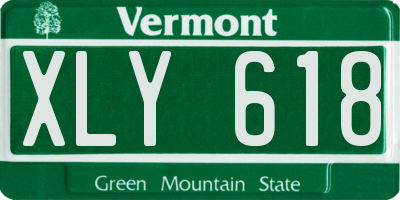 VT license plate XLY618