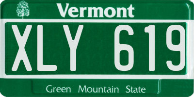 VT license plate XLY619