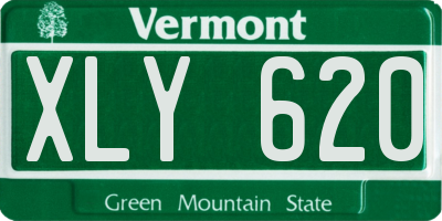 VT license plate XLY620