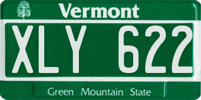 VT license plate XLY622