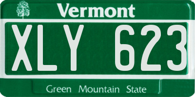 VT license plate XLY623