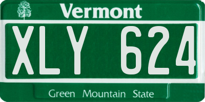 VT license plate XLY624