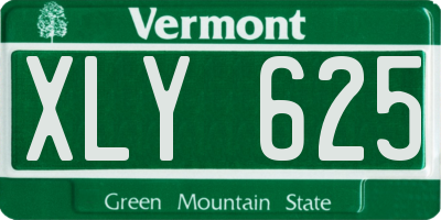 VT license plate XLY625