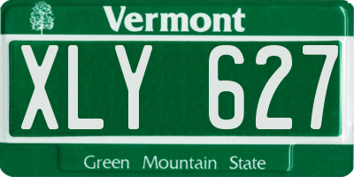 VT license plate XLY627