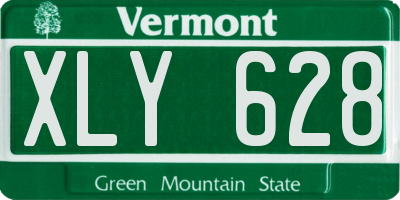 VT license plate XLY628