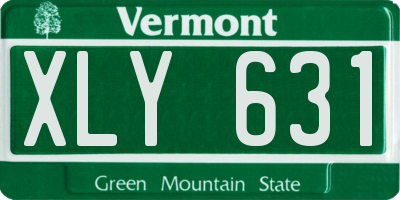 VT license plate XLY631