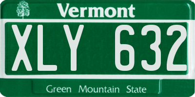 VT license plate XLY632
