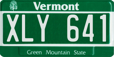 VT license plate XLY641