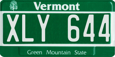 VT license plate XLY644