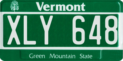 VT license plate XLY648
