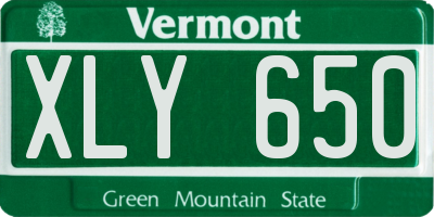 VT license plate XLY650