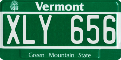 VT license plate XLY656