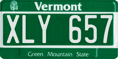 VT license plate XLY657