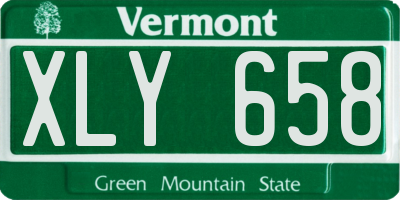 VT license plate XLY658