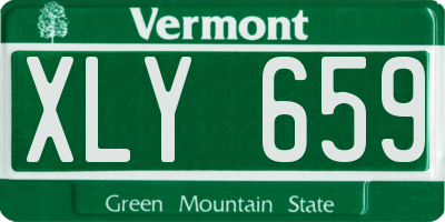 VT license plate XLY659