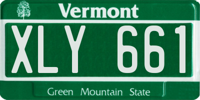 VT license plate XLY661