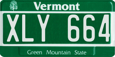VT license plate XLY664